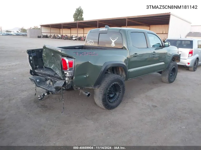 2022 Toyota Tacoma Trd Off Road VIN: 3TMAZ5CN8NM181142 Lot: 40859904