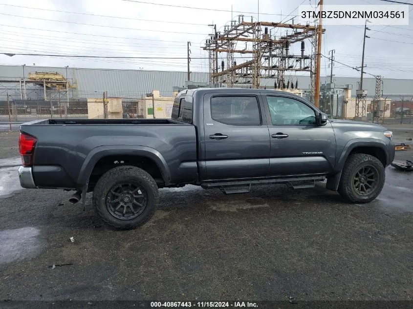 2022 Toyota Tacoma 2Wd Sr5 V6 VIN: 3TMBZ5DN2NM034561 Lot: 40867443