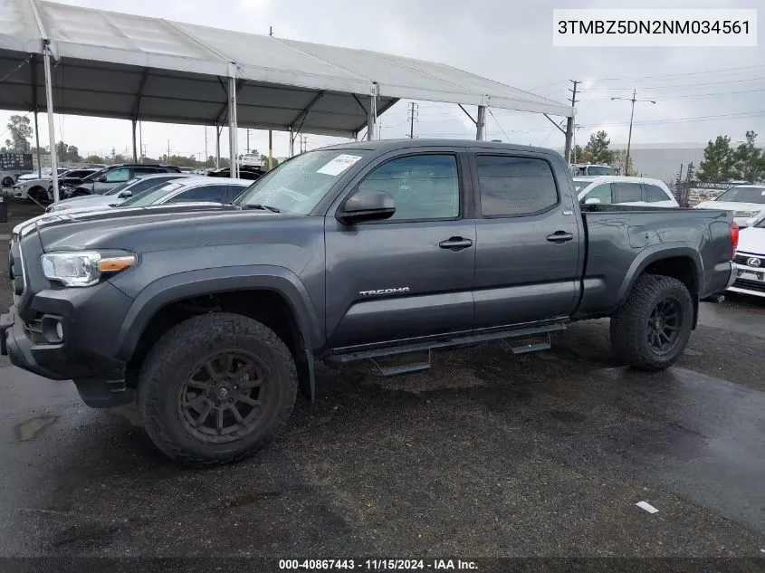 2022 Toyota Tacoma 2Wd Sr5 V6 VIN: 3TMBZ5DN2NM034561 Lot: 40867443