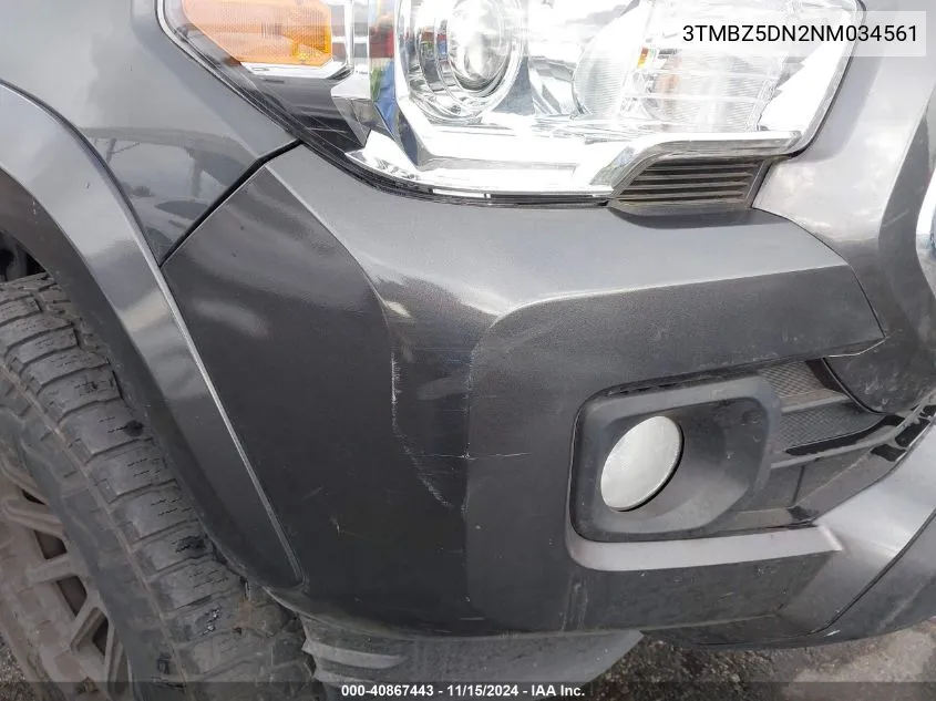 2022 Toyota Tacoma 2Wd Sr5 V6 VIN: 3TMBZ5DN2NM034561 Lot: 40867443