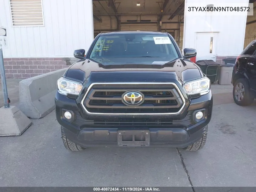 2022 Toyota Tacoma Sr5 VIN: 3TYAX5GN9NT048572 Lot: 40872434