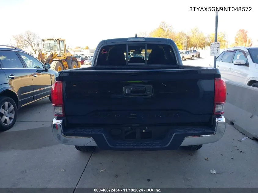 2022 Toyota Tacoma Sr5 VIN: 3TYAX5GN9NT048572 Lot: 40872434