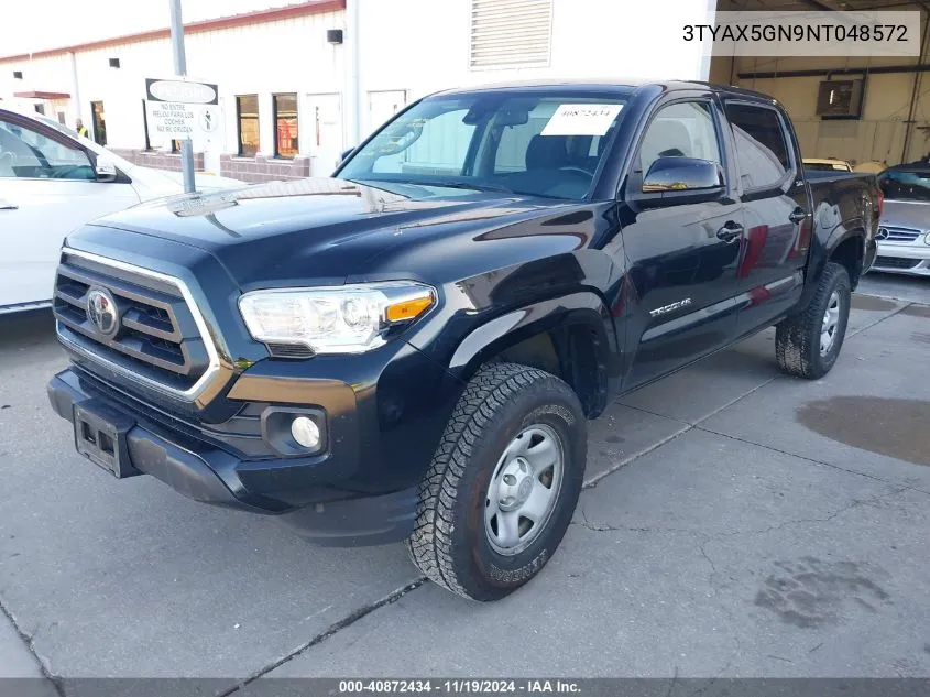 2022 Toyota Tacoma Sr5 VIN: 3TYAX5GN9NT048572 Lot: 40872434