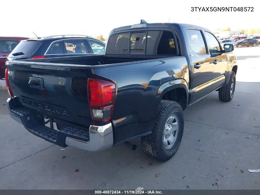 2022 Toyota Tacoma Sr5 VIN: 3TYAX5GN9NT048572 Lot: 40872434