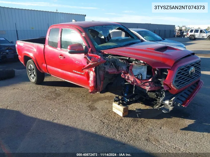 2022 Toyota Tacoma Trd Sport VIN: 3TYSZ5AN2NT074373 Lot: 40872473