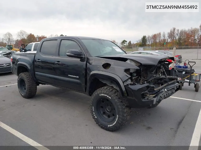 2022 Toyota Tacoma Sr5 V6 VIN: 3TMCZ5AN9NM455492 Lot: 40893359