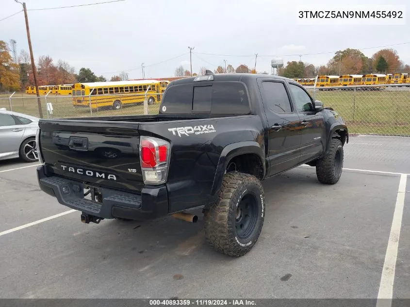 2022 Toyota Tacoma Sr5 V6 VIN: 3TMCZ5AN9NM455492 Lot: 40893359