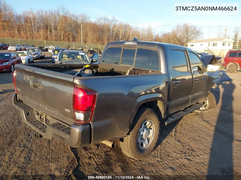 2022 Toyota Tacoma Sr V6 VIN: 3TMCZ5AN0NM466624 Lot: 40900155