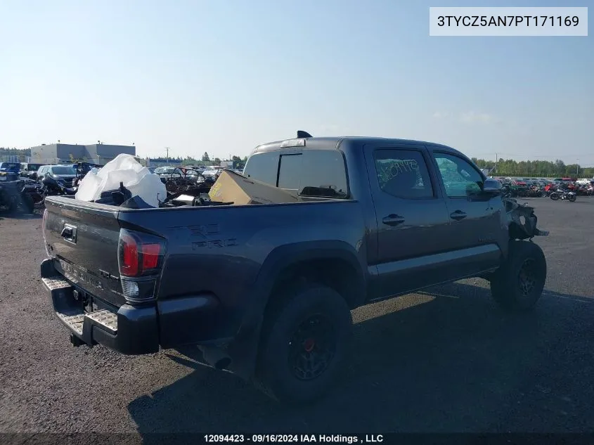 2023 Toyota Tacoma Ltd Nightshade VIN: 3TYCZ5AN7PT171169 Lot: 12094423