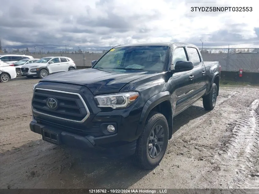 2023 Toyota Tacoma Double Cab/Sr5/Trd Sport/Trd Off Road VIN: 3TYDZ5BN0PT032553 Lot: 12135762