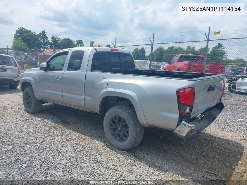 2023 Toyota Tacoma Sr5 V6 VIN: 3TYSZ5AN1PT114154 Lot: 39478315