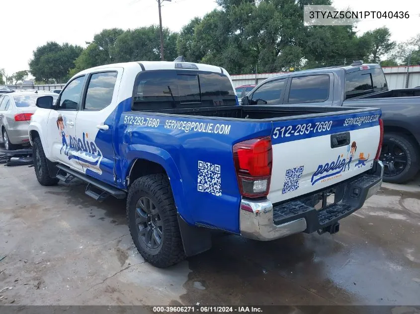 2023 Toyota Tacoma Sr5 V6 VIN: 3TYAZ5CN1PT040436 Lot: 39606271