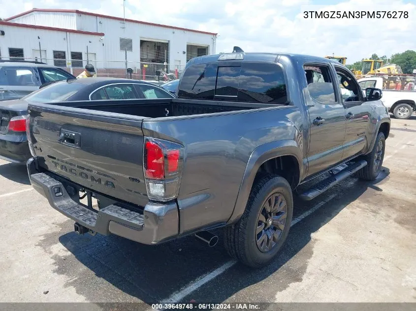 2023 Toyota Tacoma Limited VIN: 3TMGZ5AN3PM576278 Lot: 39649748