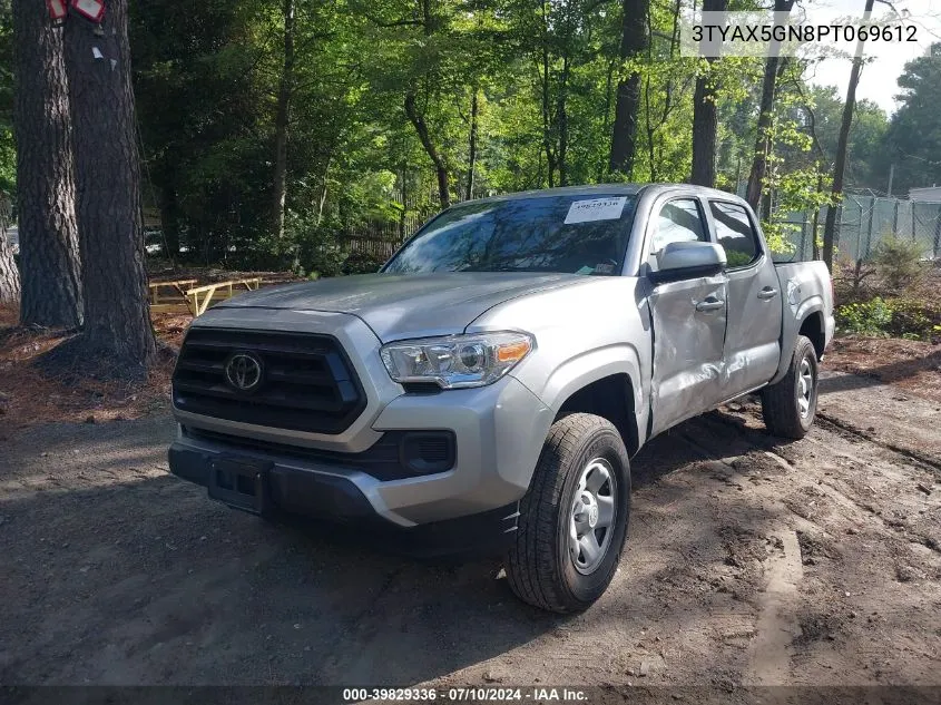 2023 Toyota Tacoma Sr VIN: 3TYAX5GN8PT069612 Lot: 39829336