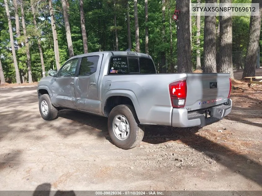 2023 Toyota Tacoma Sr VIN: 3TYAX5GN8PT069612 Lot: 39829336