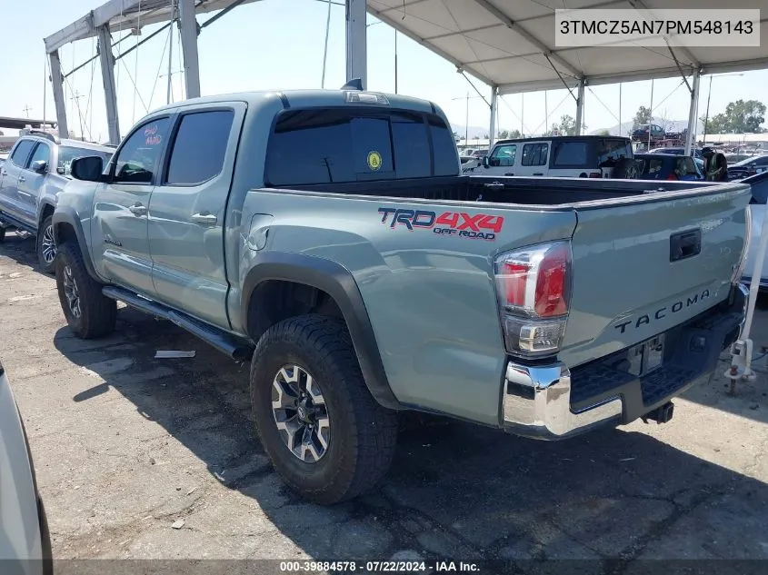 2023 Toyota Tacoma Trd Off Road VIN: 3TMCZ5AN7PM548143 Lot: 39884578