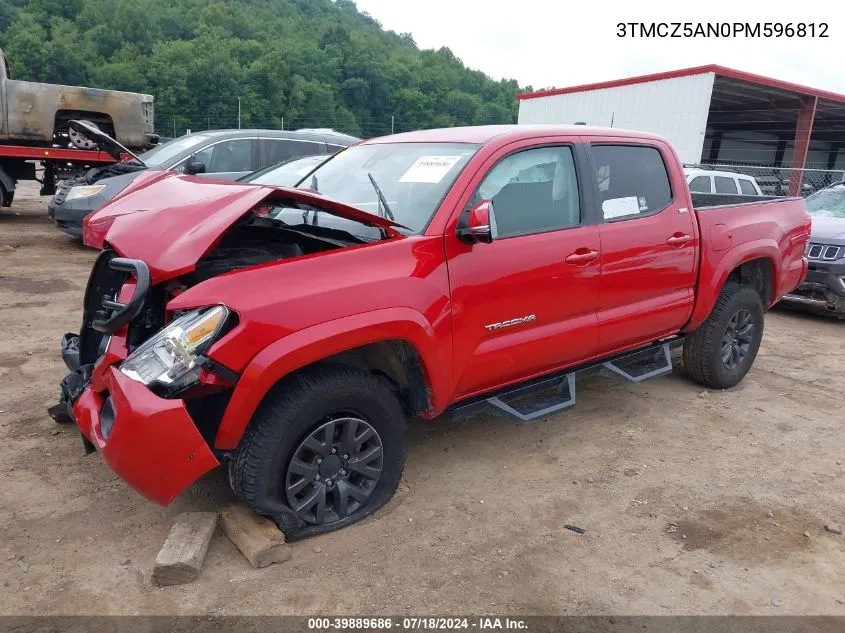 2023 Toyota Tacoma Sr5 V6 VIN: 3TMCZ5AN0PM596812 Lot: 39889686