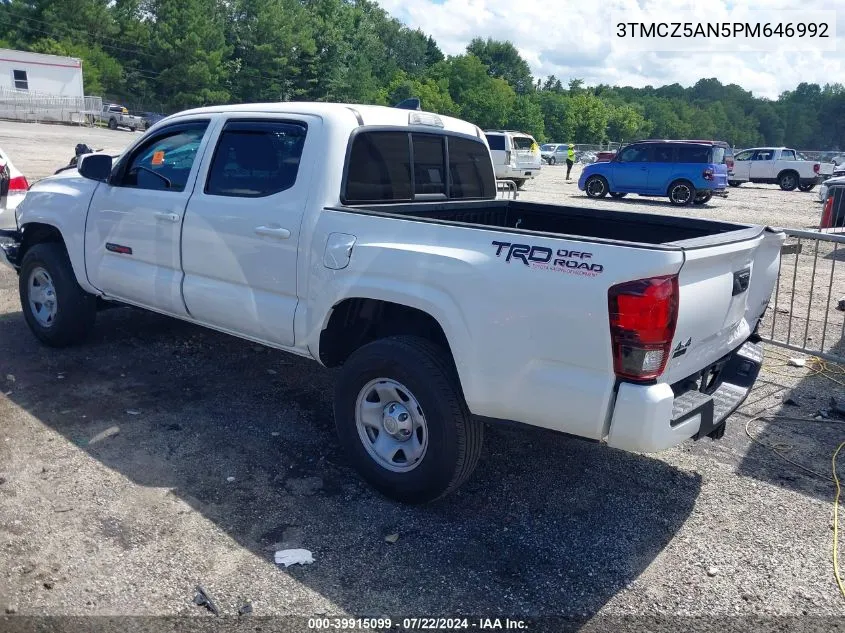 2023 Toyota Tacoma Sr V6 VIN: 3TMCZ5AN5PM646992 Lot: 39915099