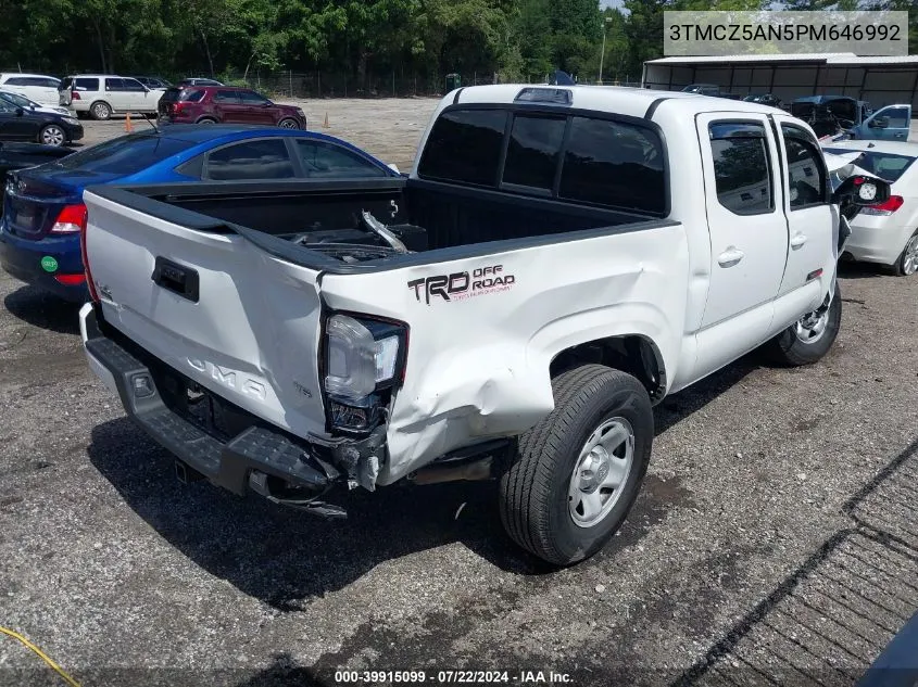 2023 Toyota Tacoma Sr V6 VIN: 3TMCZ5AN5PM646992 Lot: 39915099