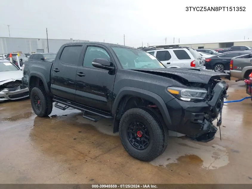 2023 Toyota Tacoma Trd Pro VIN: 3TYCZ5AN8PT151352 Lot: 39945559