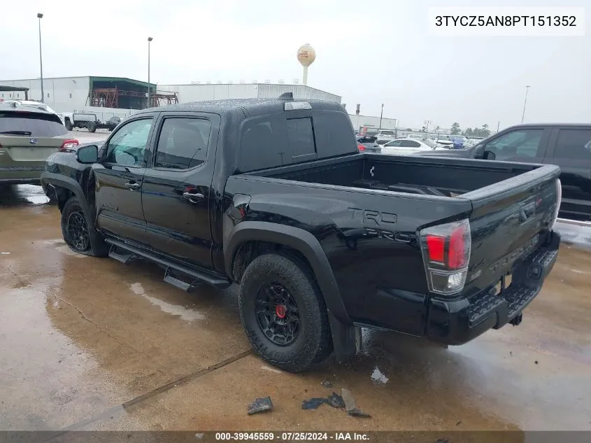 2023 Toyota Tacoma Trd Pro VIN: 3TYCZ5AN8PT151352 Lot: 39945559