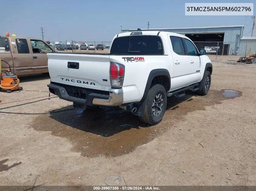 2023 Toyota Tacoma Trd Off Road VIN: 3TMCZ5AN5PM602796 Lot: 39957358