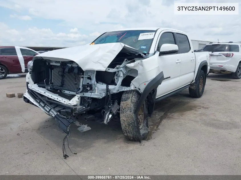 3TYCZ5AN2PT149600 2023 Toyota Tacoma Trail Edition