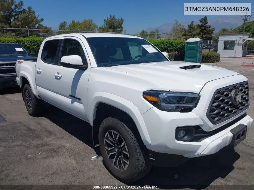 2023 Toyota Tacoma Trd Sport VIN: 3TMCZ5AN0PM648326 Lot: 39965927