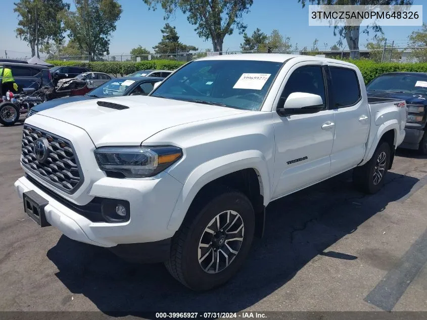 2023 Toyota Tacoma Trd Sport VIN: 3TMCZ5AN0PM648326 Lot: 39965927