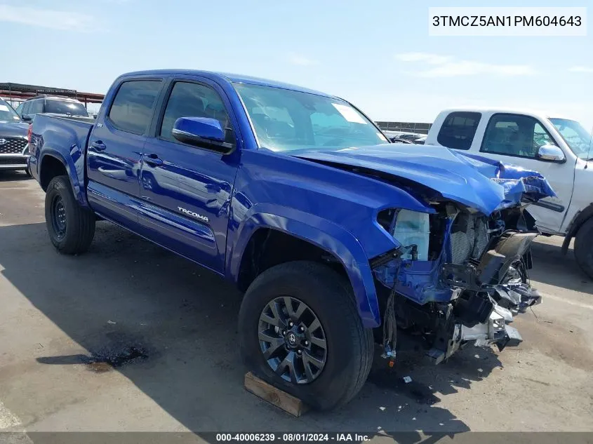 2023 Toyota Tacoma Sr5 V6 VIN: 3TMCZ5AN1PM604643 Lot: 40006239