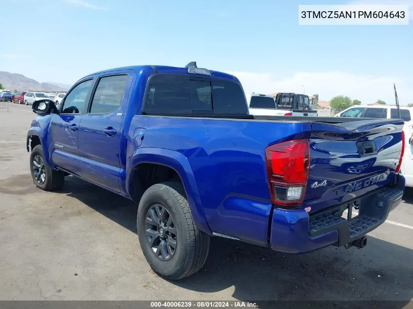 2023 Toyota Tacoma Sr5 V6 VIN: 3TMCZ5AN1PM604643 Lot: 40006239