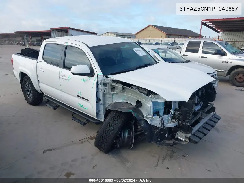 2023 Toyota Tacoma Sr5 V6 VIN: 3TYAZ5CN1PT040887 Lot: 40016089