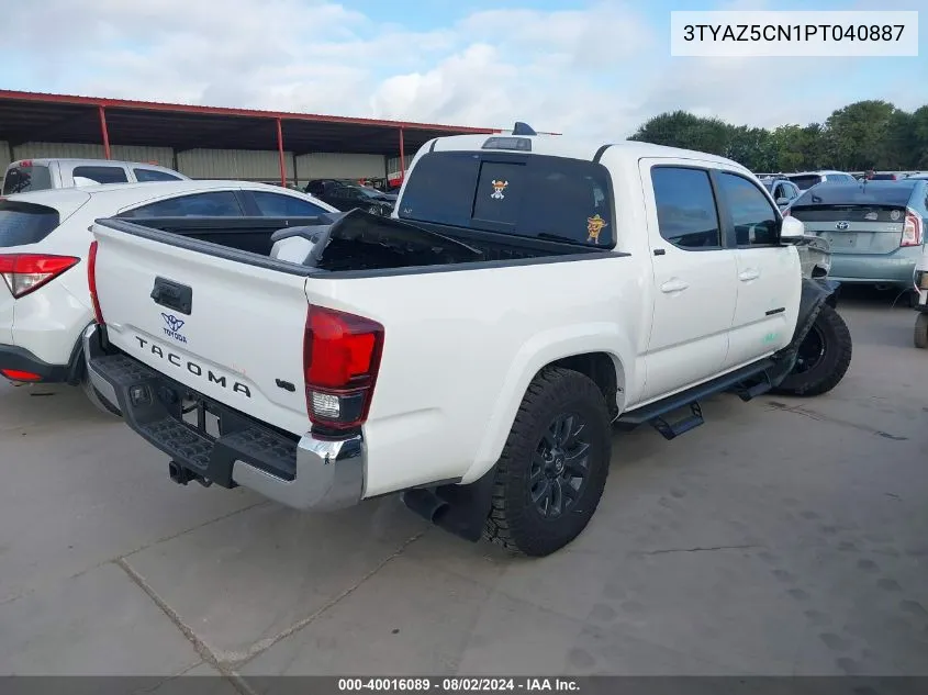 2023 Toyota Tacoma Sr5 V6 VIN: 3TYAZ5CN1PT040887 Lot: 40016089