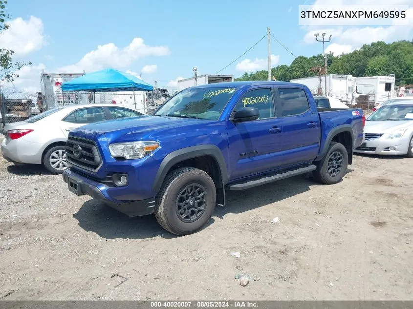 2023 Toyota Tacoma Sr5 V6 VIN: 3TMCZ5ANXPM649595 Lot: 40020007