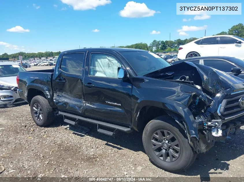 2023 Toyota Tacoma Sr5 V6 VIN: 3TYCZ5AN0PT137302 Lot: 40042747