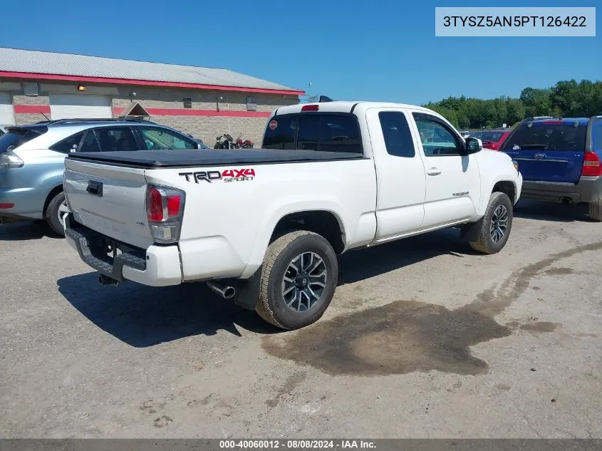 2023 Toyota Tacoma Trd Sport VIN: 3TYSZ5AN5PT126422 Lot: 40060012