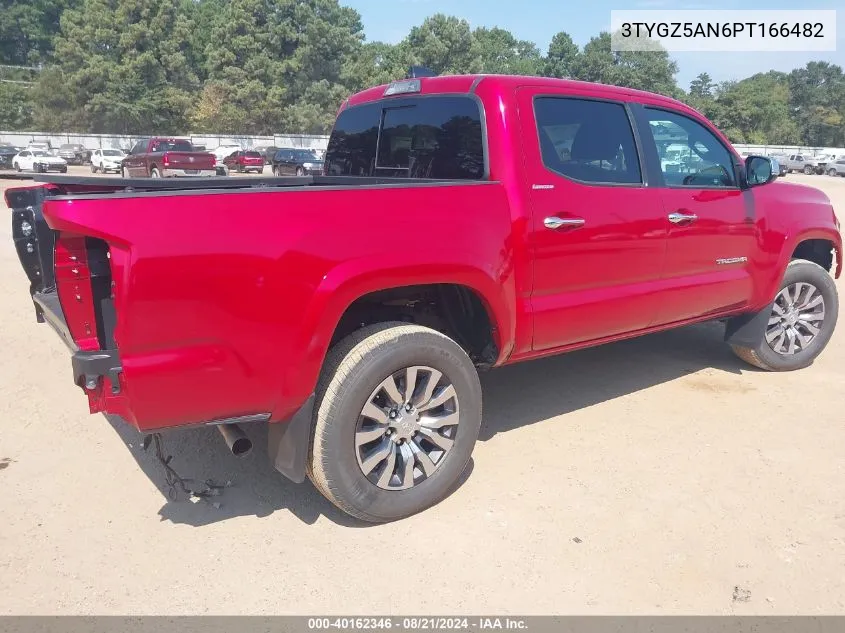 2023 Toyota Tacoma Limited VIN: 3TYGZ5AN6PT166482 Lot: 40162346