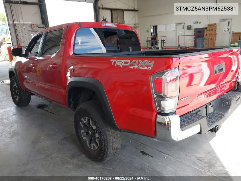 2023 Toyota Tacoma Trd Off Road VIN: 3TMCZ5AN3PM625381 Lot: 40170207