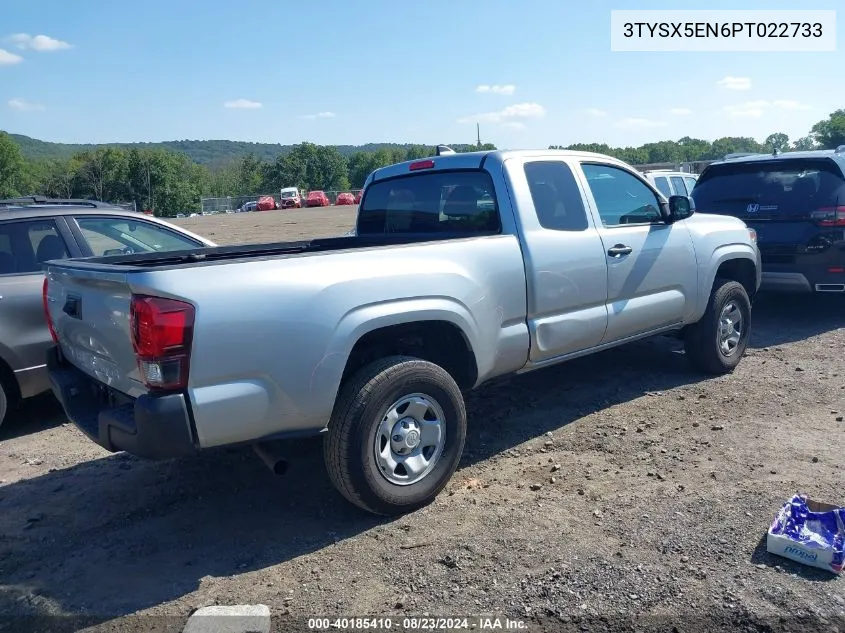 2023 Toyota Tacoma Sr VIN: 3TYSX5EN6PT022733 Lot: 40185410