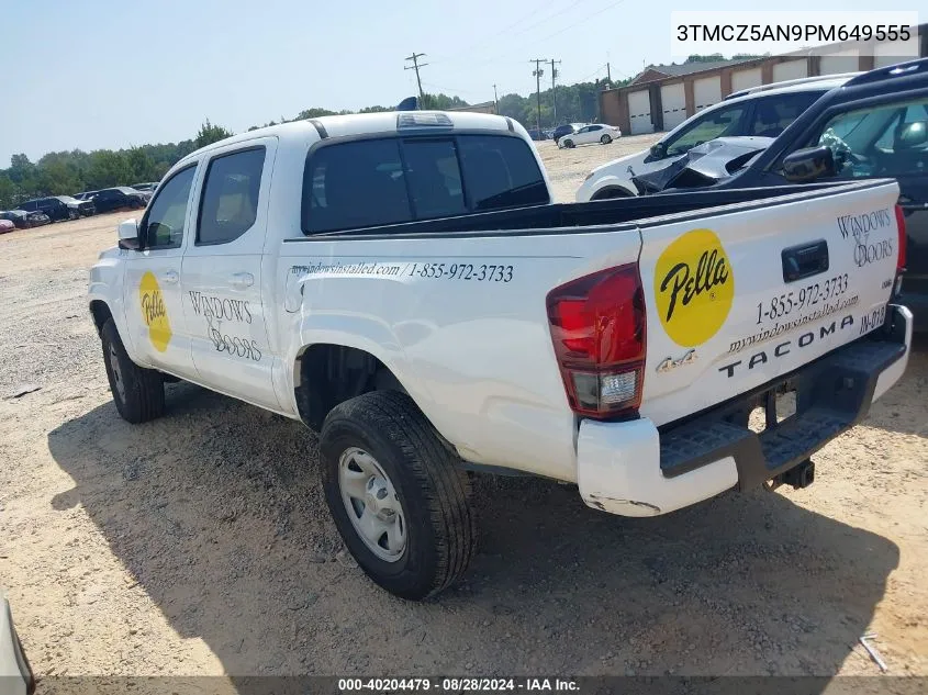 2023 Toyota Tacoma Sr V6 VIN: 3TMCZ5AN9PM649555 Lot: 40204479