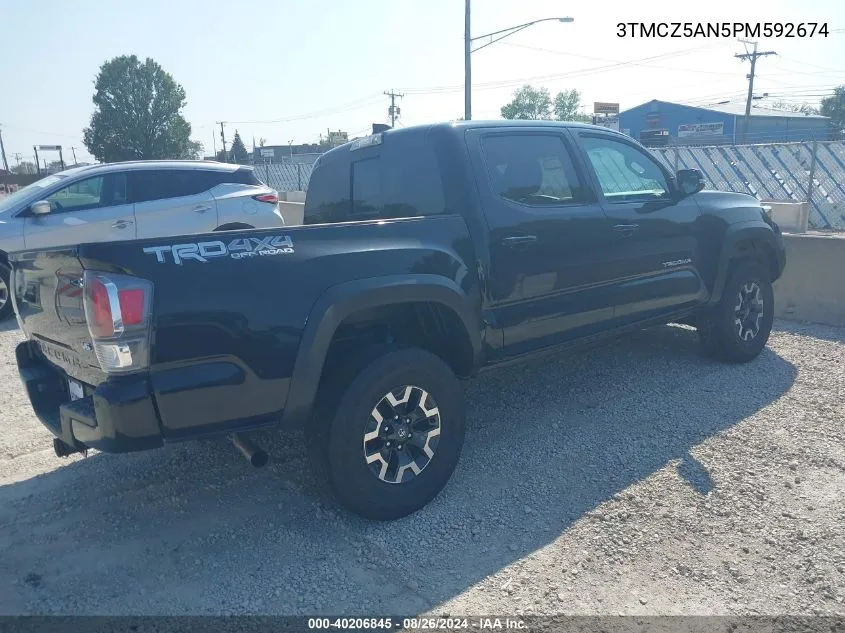 2023 Toyota Tacoma Trd Off Road VIN: 3TMCZ5AN5PM592674 Lot: 40206845