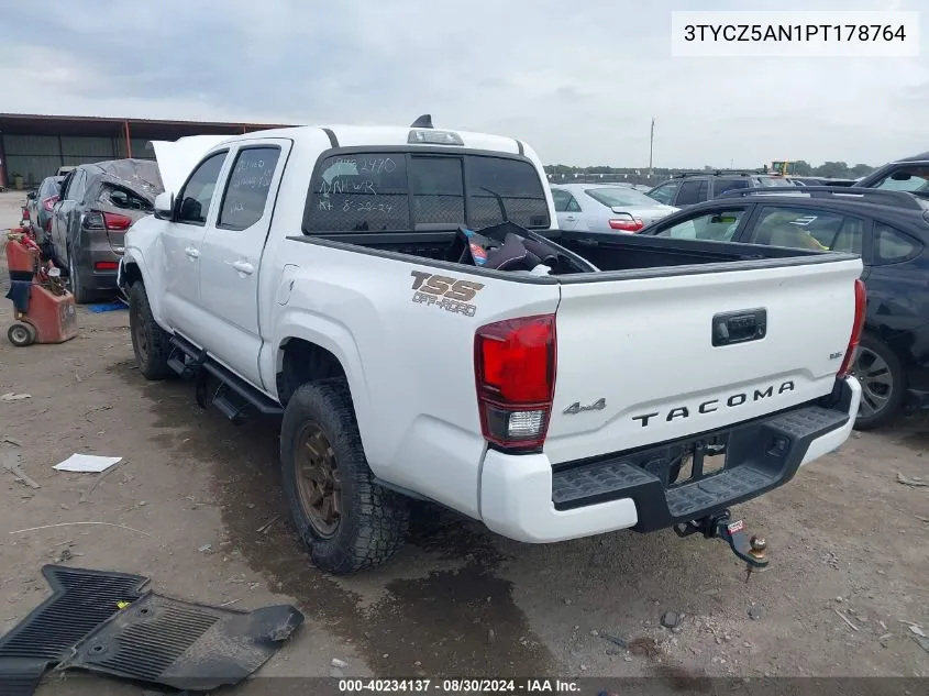 2023 Toyota Tacoma Sr V6 VIN: 3TYCZ5AN1PT178764 Lot: 40234137