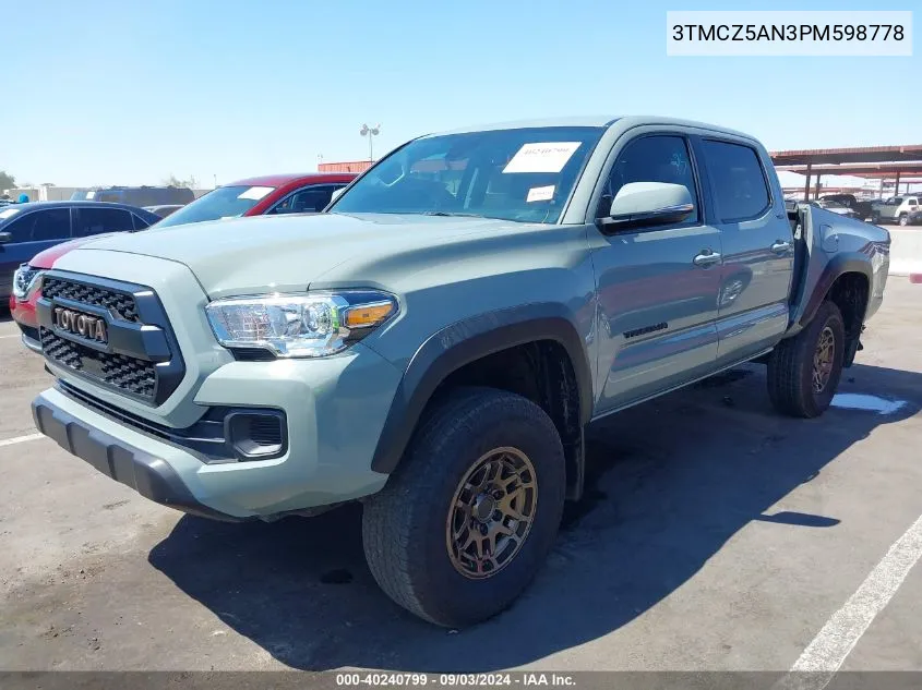 3TMCZ5AN3PM598778 2023 Toyota Tacoma Trail Edition