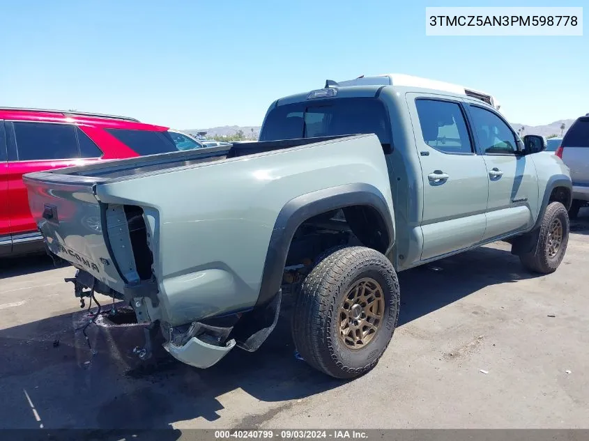 2023 Toyota Tacoma Trail Edition VIN: 3TMCZ5AN3PM598778 Lot: 40240799