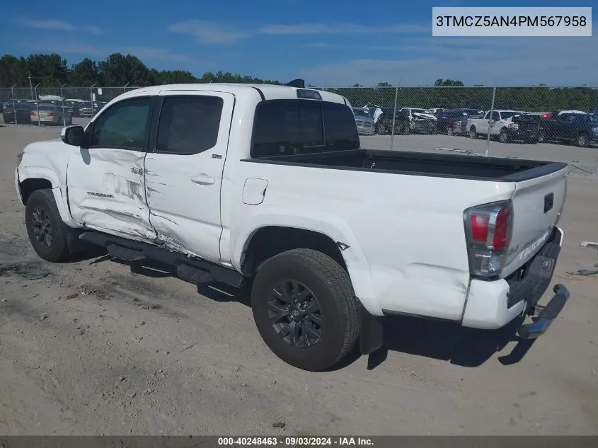 2023 Toyota Tacoma Sr5 V6 VIN: 3TMCZ5AN4PM567958 Lot: 40248463