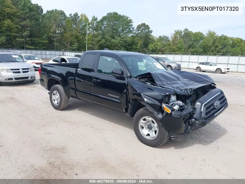 2023 Toyota Tacoma Sr5 VIN: 3TYSX5EN0PT017320 Lot: 40279030