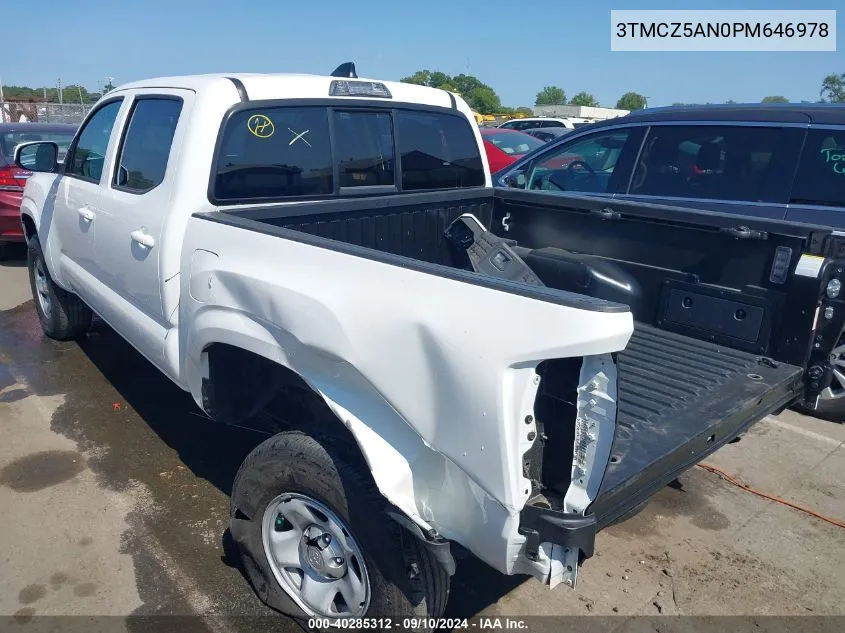 2023 Toyota Tacoma Sr V6 VIN: 3TMCZ5AN0PM646978 Lot: 40285312