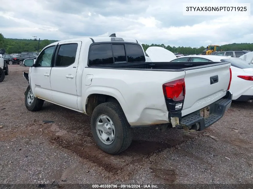 2023 Toyota Tacoma Sr5 VIN: 3TYAX5GN6PT071925 Lot: 40359796