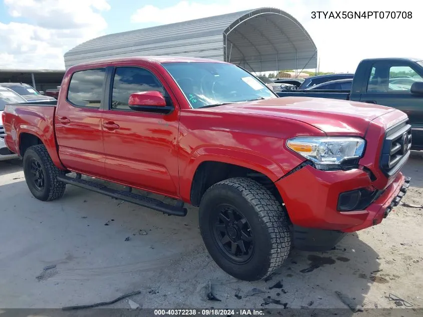 2023 Toyota Tacoma Sr VIN: 3TYAX5GN4PT070708 Lot: 40372238