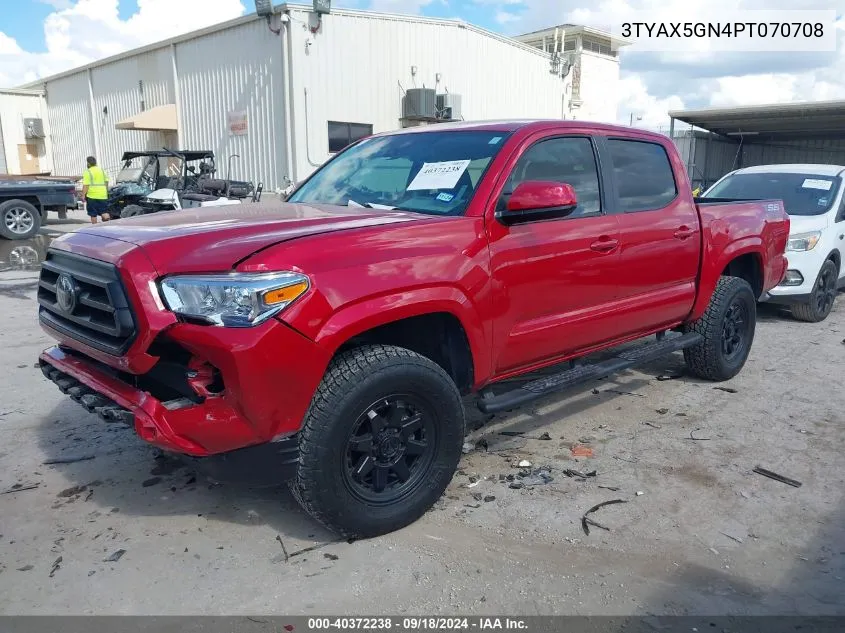 2023 Toyota Tacoma Sr VIN: 3TYAX5GN4PT070708 Lot: 40372238